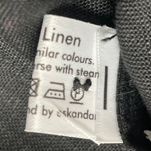 Eskandar Womens Black 100% Linen Button Front BlouseLong Sleeve Elegant Size 1 - Picture 7 of 8